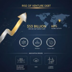 infographics - Rise of venture debt in 2024