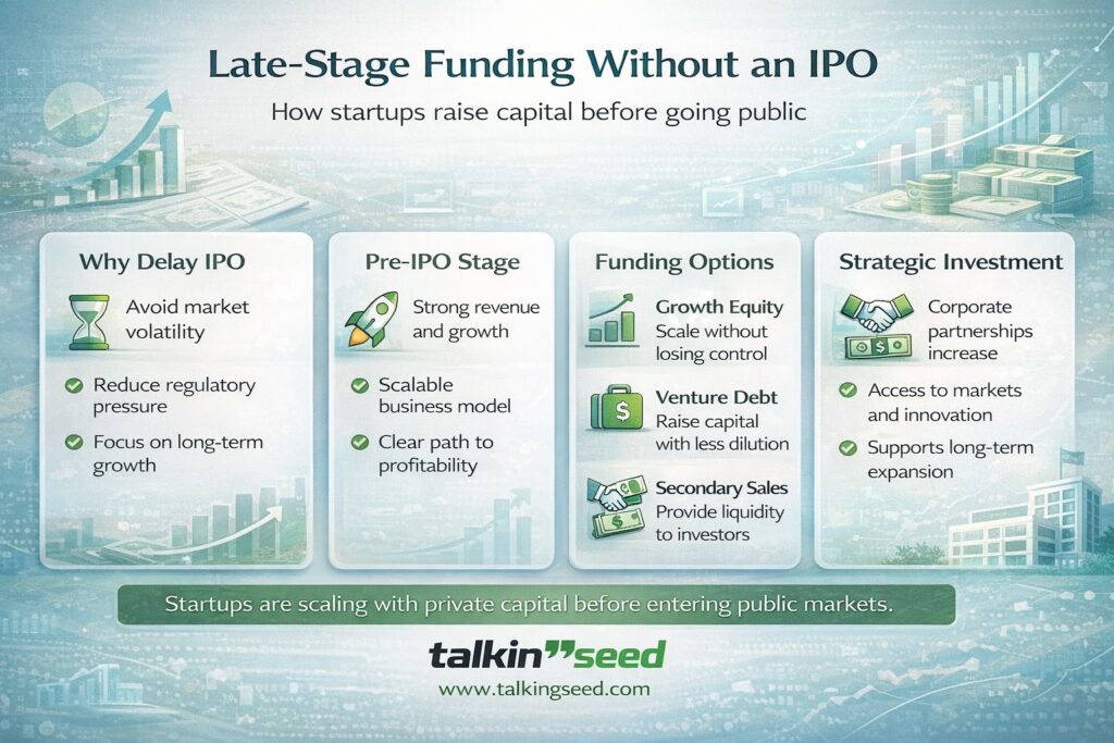Startup funding options and strategies infographic